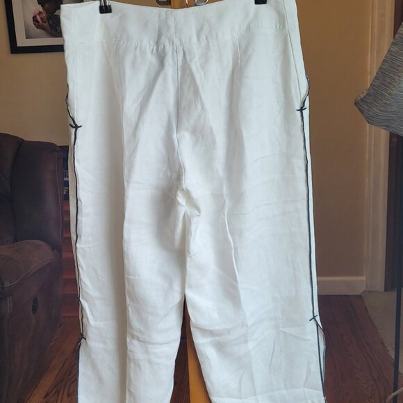 John‎ Paul Richard White Linen Pants - Picture 2 of 6
